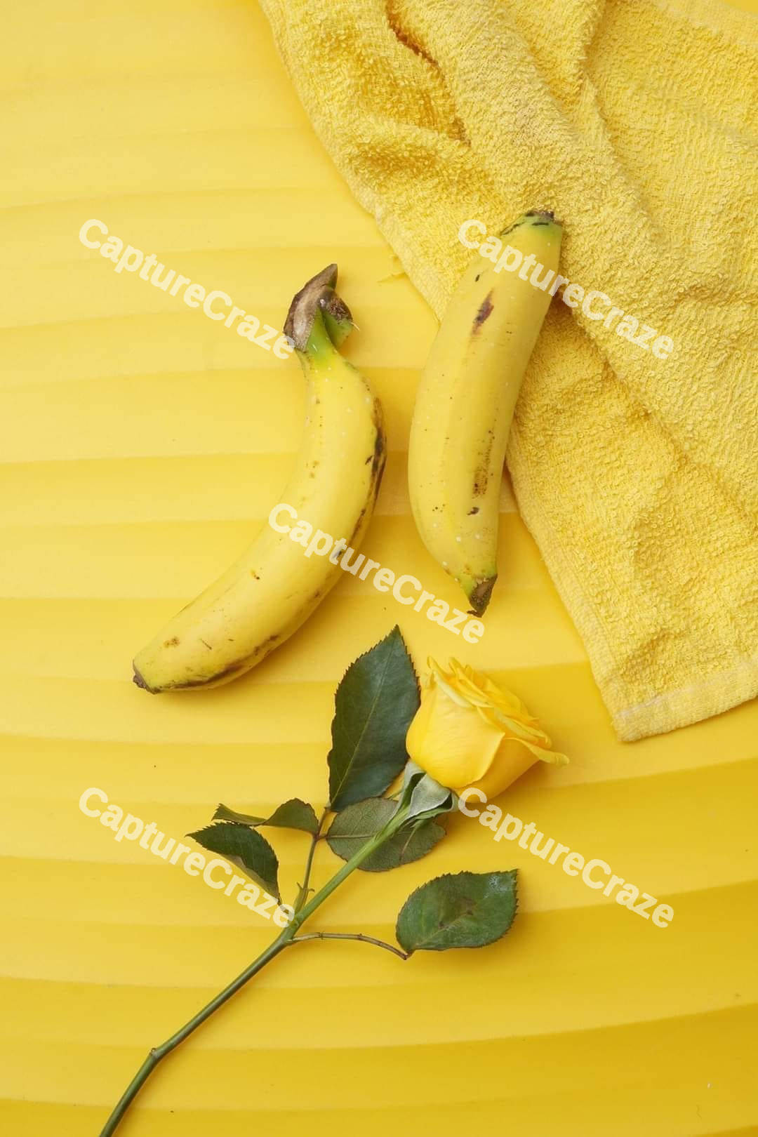 Two yellow bananas